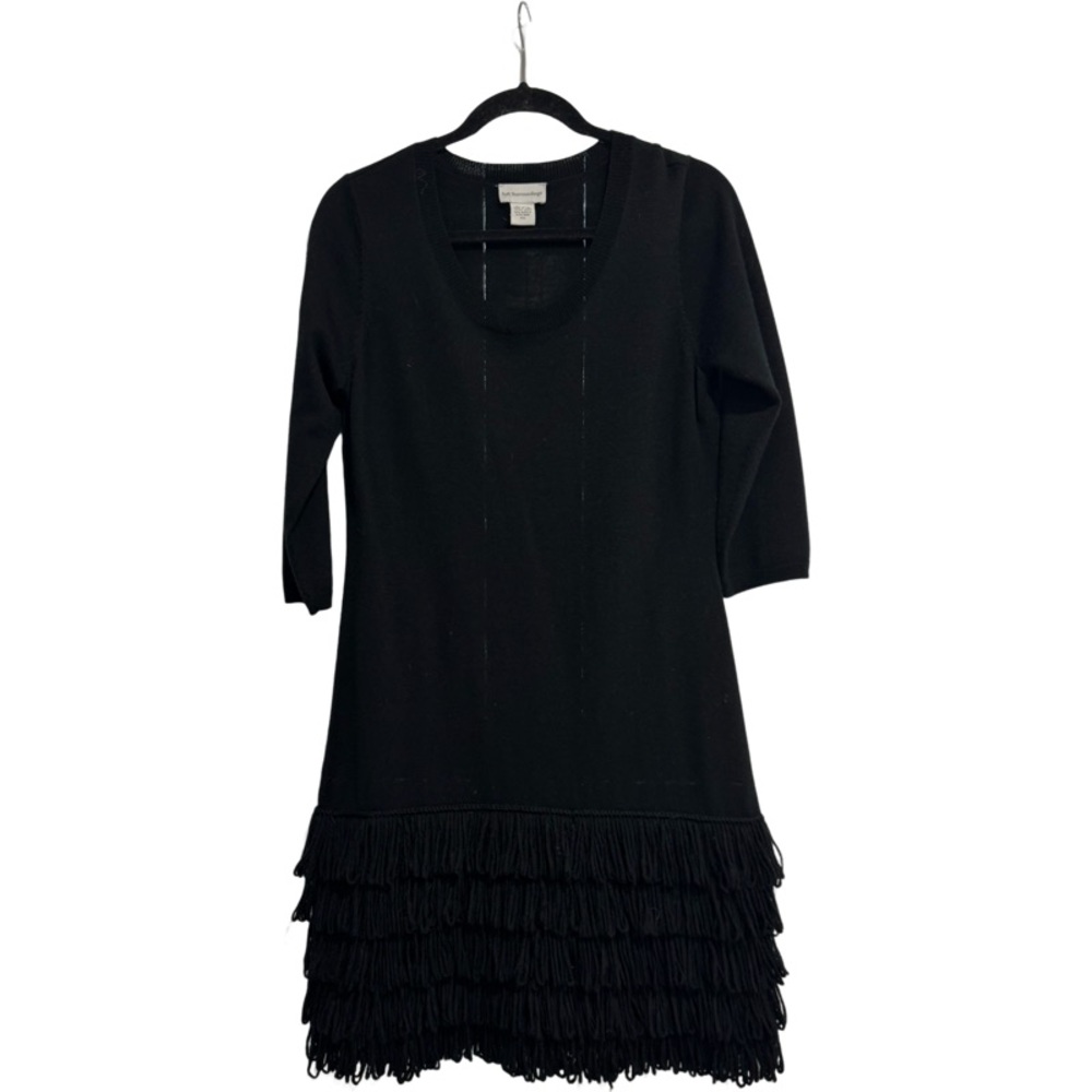 Soft Surroundings Black Ruffled Tiered Dress